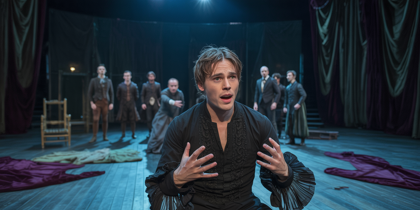 Dramatic Shakespeare theatre scene